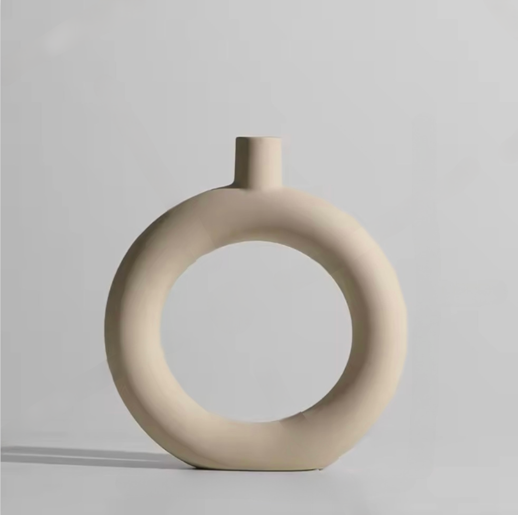 Circular Loop Ceramic Vase