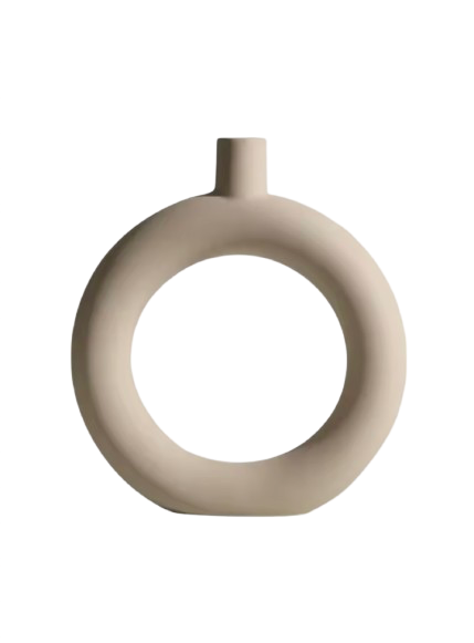Circular Loop Ceramic Vase